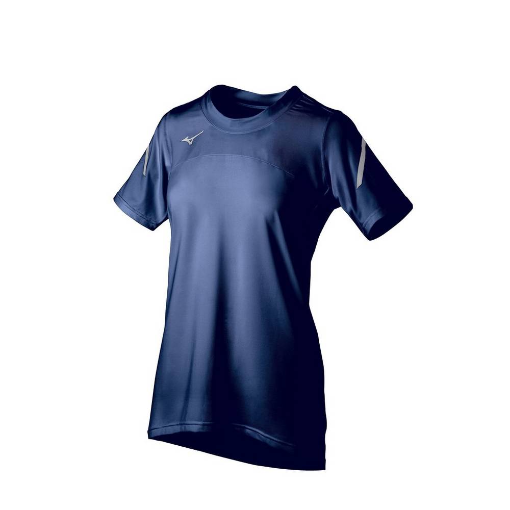 Mizuno Women's Techno VII Short Sleeve Jersey Navy (440682-SLB)